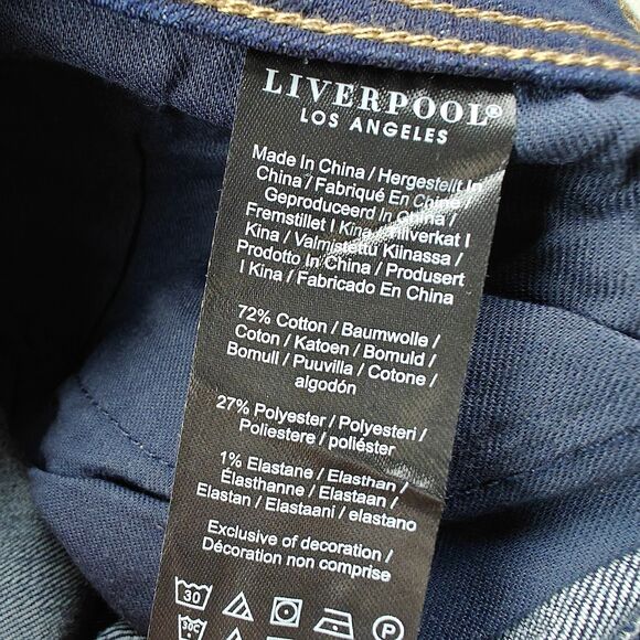 Liverpool Relaxed Straight Jeans Men's 29x32 Dark Mid Blue Stretchy EcoLogical - Picture 5 of 9